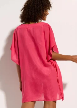 Transparente Strandtunika mit V-Ausschnitt|bonprix Hot