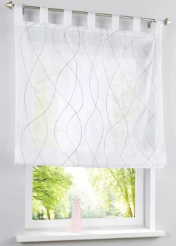 Transparentes Raffrollo mit Stickerei|bonprix Sale