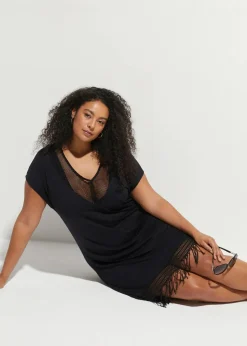 Transparentes Strandkleid aus Viskose|bonprix Hot