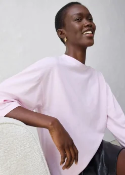 Trapezförmiges Shirt mit Seidenanteil|bonprix New