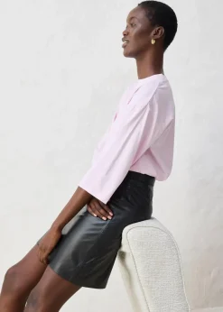 Trapezförmiges Shirt mit Seidenanteil|bonprix New