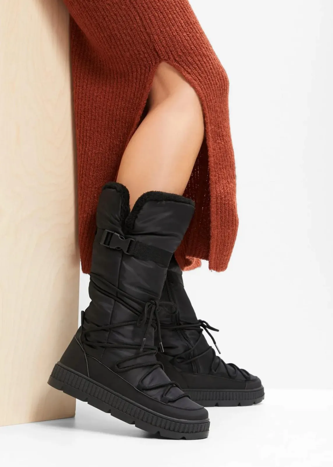 bonprix Mädchen·Stiefel & Stiefeletten|Komfortschuhe|Trekking-Boots schwarz