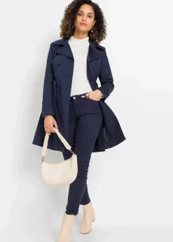bonprix Jacken & Mäntel|Bekleidung·Hosen|Trenchcoat aus Baumwolle dunkelblau