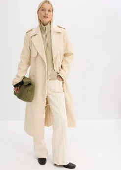 Trenchcoat in Wolloptik|bonprix New