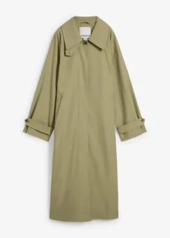 bonprix Bekleidung·Hosen|Jacken & Mäntel|Trenchcoat mit Laschen olivkhaki
