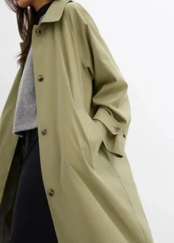 bonprix Bekleidung·Hosen|Jacken & Mäntel|Trenchcoat mit Laschen olivkhaki