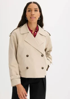 bonprix Bekleidung·Hosen|Jacken & Mäntel|Trenchjacke beige