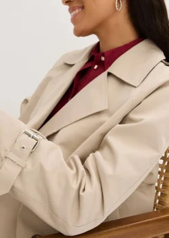 bonprix Bekleidung·Hosen|Jacken & Mäntel|Trenchjacke beige