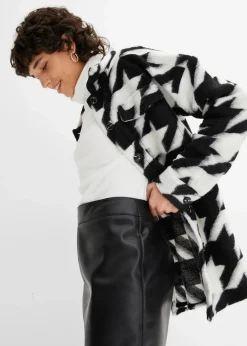 bonprix Röcke|Bekleidung·Sportbekleidung|Trendiger Lederimitat-Bleistiftrock schwarz