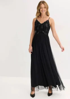 bonprix Bekleidung·Pullover & Strickjacken|Festliche Mode|Trägerkleid schwarz