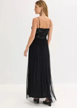 bonprix Bekleidung·Pullover & Strickjacken|Festliche Mode|Trägerkleid schwarz