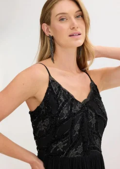 bonprix Bekleidung·Pullover & Strickjacken|Festliche Mode|Trägerkleid schwarz