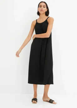 Trägerkleid aus leichtem Crêpe|bonprix