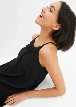 Trägerkleid aus leichtem Crêpe|bonprix