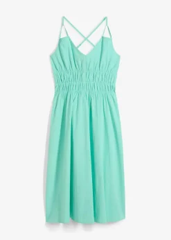 bonprix Bekleidung·Pullover & Strickjacken|Kleider|Trägerkleid aus reiner Bio-Baumwolle mentholblau