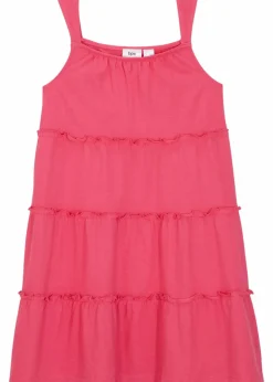bonprix Mädchen 9-16 Jahre·Kleider & Jumpsuits|Mädchen 2-8 Jahre·Nachhaltigere Materialien|Trägerkleid aus reiner Bio-Baumwolle dunkelpink