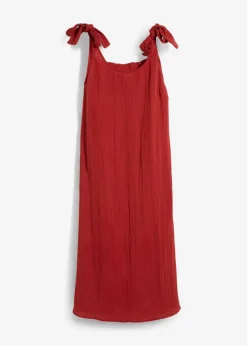 bonprix Nachhaltigere Materialien|Kleider|Trägerkleid aus weichem Musselin karminrot