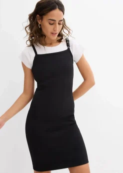 Trägerkleid mit Kontrastsaum|bonprix Hot