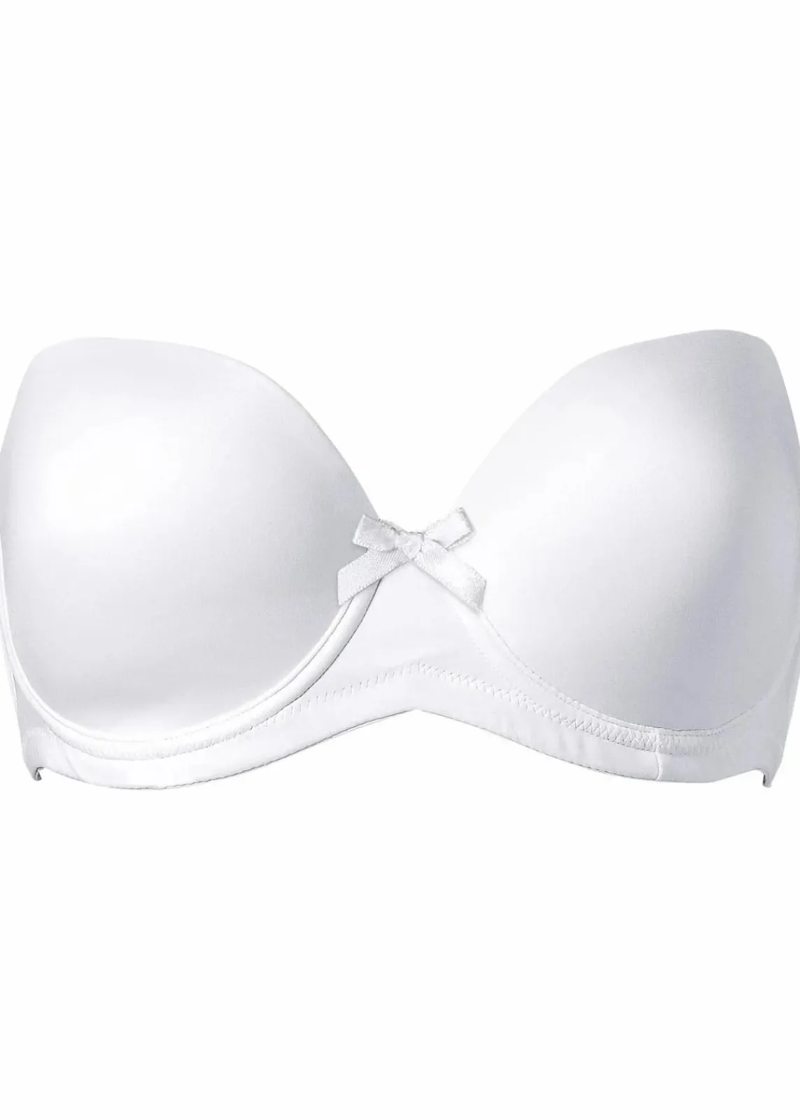 bonprix Wäsche·Basics|Wäsche·Große Cups D-H|Trägerloser BH mit Bügel weiß