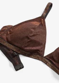 Triangel Bralette aus glitzerndem Material|bonprix