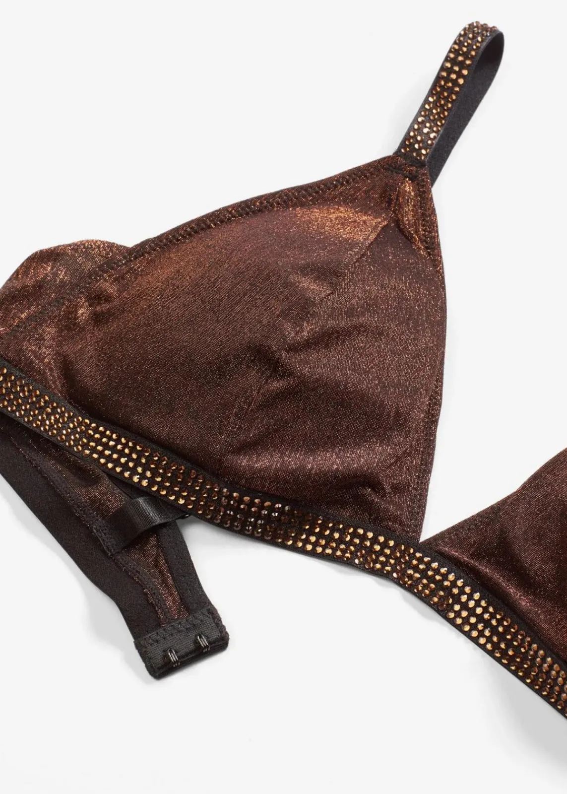 Triangel Bralette aus glitzerndem Material|bonprix