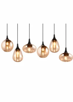 Trio Leuchten Leuchten|Leuchten & Lampen|Trio Pendelleuchte schwarz/amber