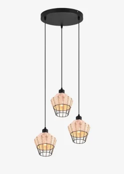 Trio Leuchten Leuchten|Leuchten & Lampen|Trio Pendelleuchte schwarz/natur