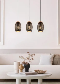 Trio Leuchten Leuchten|Leuchten & Lampen|Trio Pendelleuchte schwarz/goldfarben