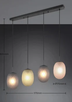 Trio Leuchten Leuchten|Leuchten & Lampen|Trio Pendelleuchte schwarz/bunt