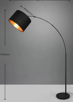 Trio Leuchten Leuchten|Leuchten & Lampen|Trio Stehleuchte schwarz/goldfarben