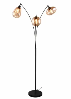 Trio Leuchten Leuchten|Leuchten & Lampen|Trio Stehleuchte schwarz/amber