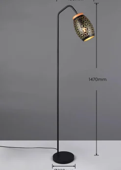 Trio Leuchten Leuchten|Leuchten & Lampen|Trio Stehleuchte schwarz/goldfarben