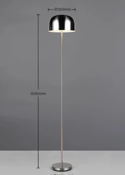Trio Leuchten Leuchten & Lampen|Leuchten|Trio Stehleuchte mit USB Anschluss silberfarben