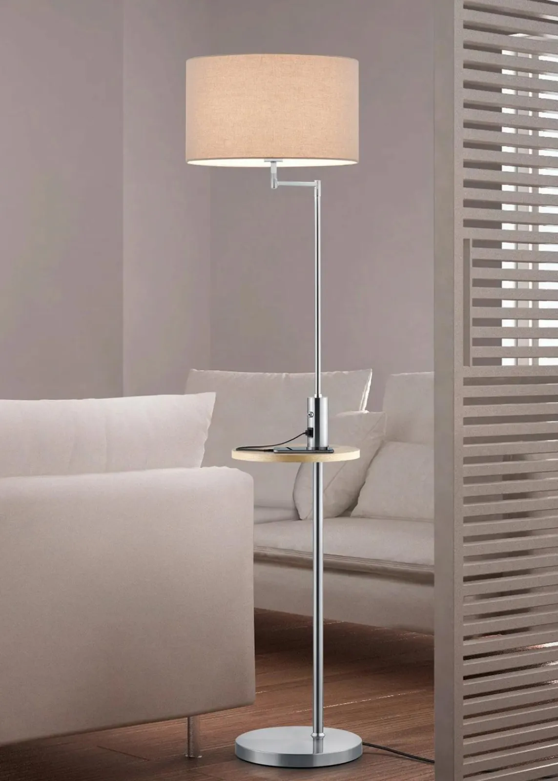 Trio Stehleuchte mit USB Anschluss und Ladefunktion|Trio Leuchten Clearance