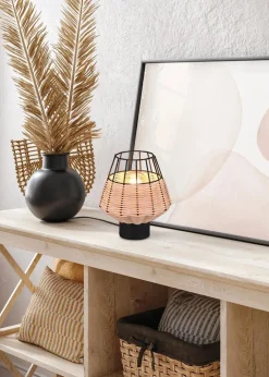 Trio Leuchten Leuchten|Leuchten & Lampen|Trio Tischleuchte schwarz/natur