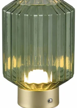 Trio Leuchten Leuchten|Leuchten & Lampen|Trio Tischleuchte mit USB Anschluss goldfarben/grün