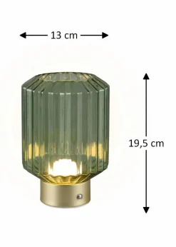 Trio Leuchten Leuchten|Leuchten & Lampen|Trio Tischleuchte mit USB Anschluss goldfarben/grün