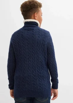 bonprix Jungen 9-16 Jahre·Bademode|Jungen 9-16 Jahre·Sweat & Strick|Troyer dunkelblau meliert