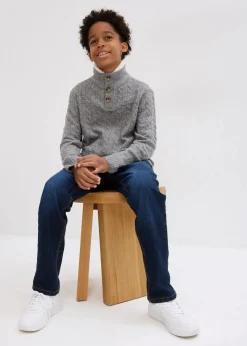 bonprix Jungen 9-16 Jahre·Sweat & Strick|Jungen 9-16 Jahre·Bademode|Troyer grau meliert