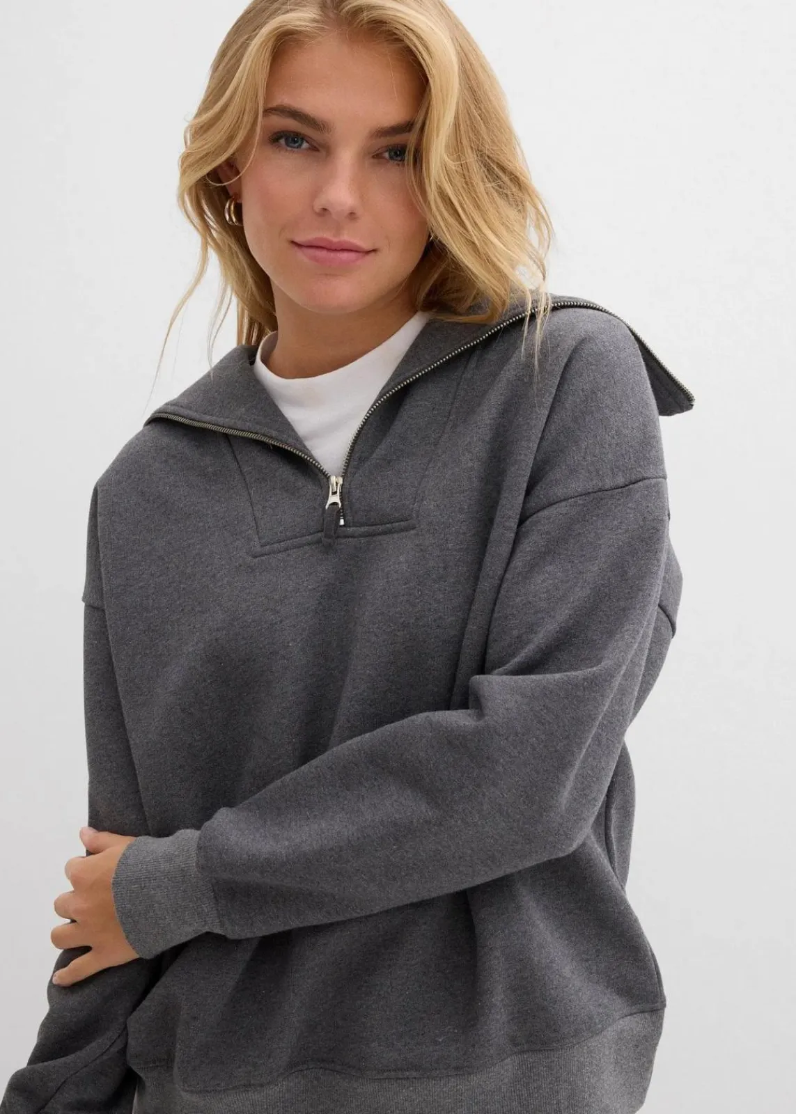 Troyer aus weichem Baumwoll-Mix|bonprix Outlet