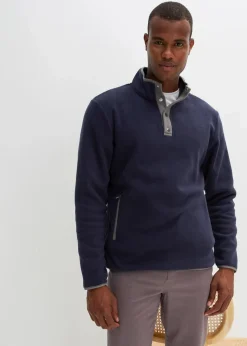 Troyer Fleeceshirt mit praktischen Taschen und tollen Kontrastdetails|bonprix Best