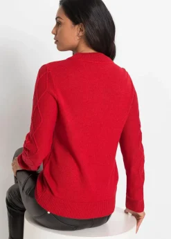 Troyer Pullover mit Zopfmuster|bonprix Online