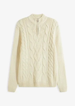 Troyer Pullover mit Zopfmuster|bonprix Sale