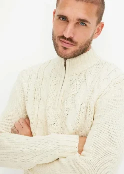 Troyer Pullover mit Zopfmuster|bonprix Sale