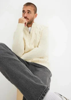 Troyer Pullover mit Zopfmuster|bonprix Sale