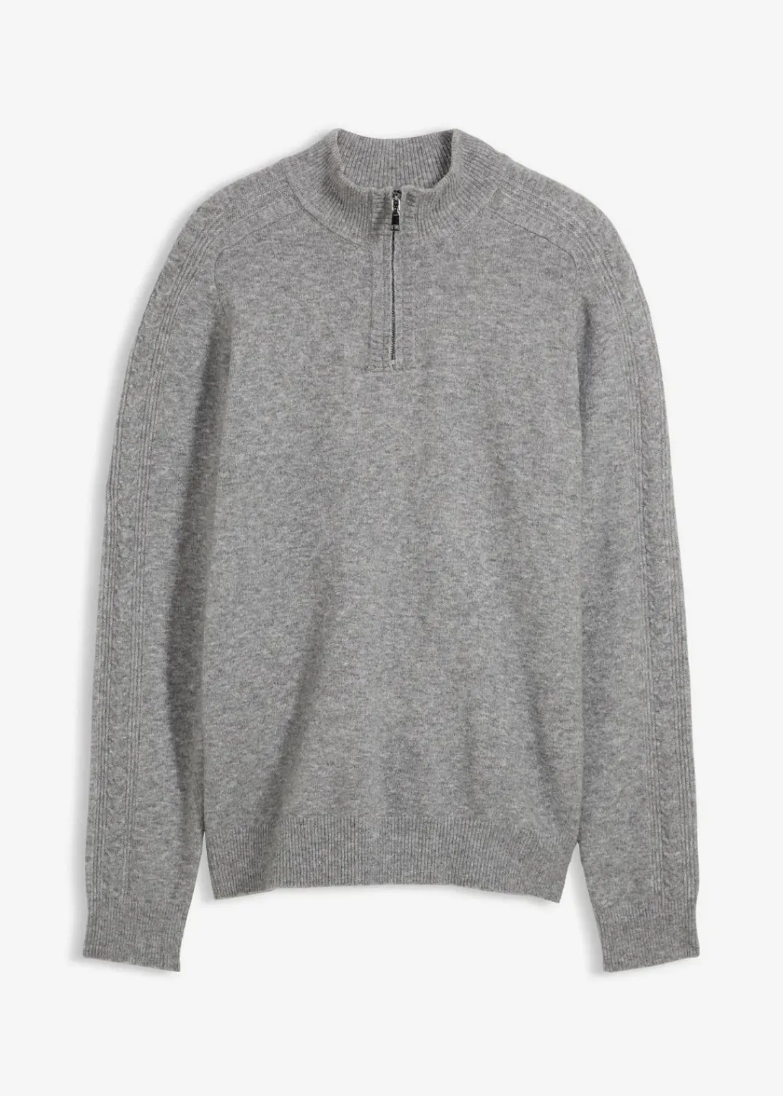 Troyer-Feinstrickpullover mit Wollanteil|bonprix Online