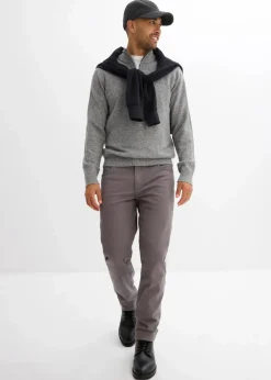 Troyer-Feinstrickpullover mit Wollanteil|bonprix Online