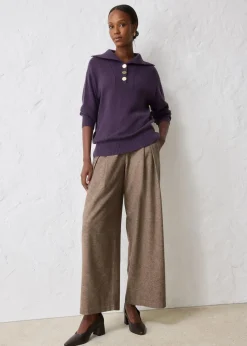 Troyer-Pullover aus Merinowolle|bonprix