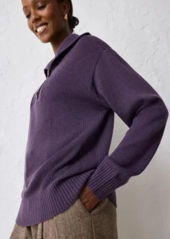 Troyer-Pullover aus Merinowolle|bonprix