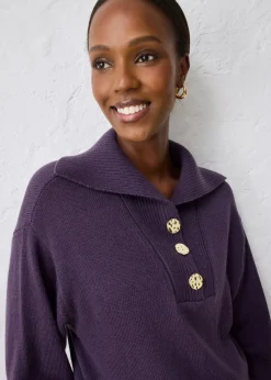 Troyer-Pullover aus Merinowolle|bonprix